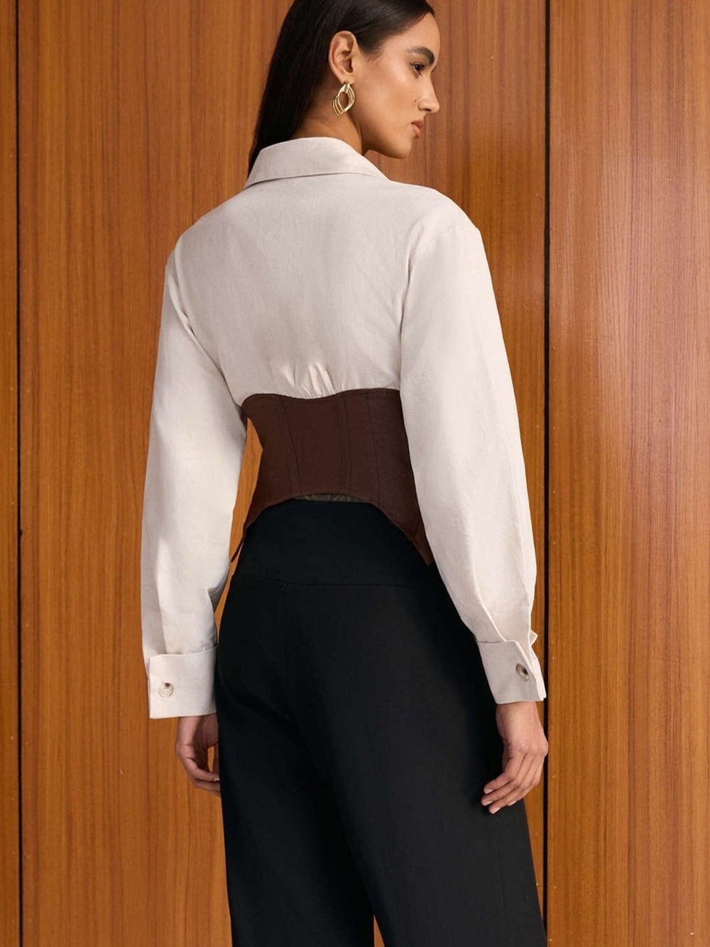 Brown Corset Top - Picture 3 of 9